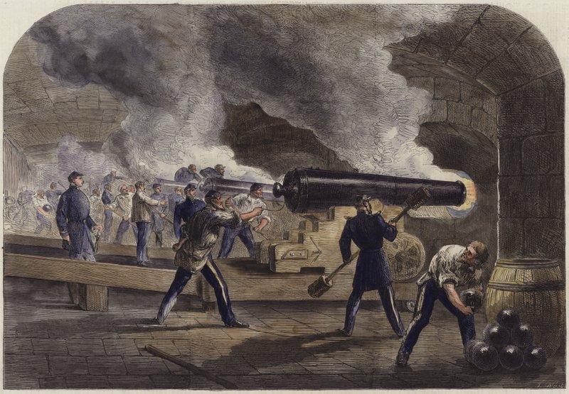 Huvudbatteriet vid Fort Sumter av English School