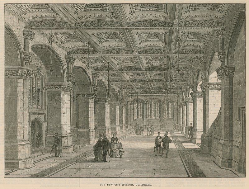 Det nya stadsmuseet, Guildhall, London av English School