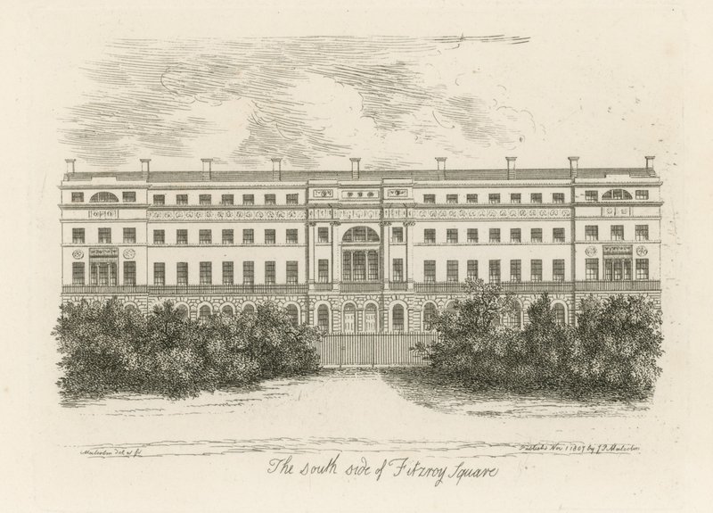Den södra sidan av Fitzroy Square av English School