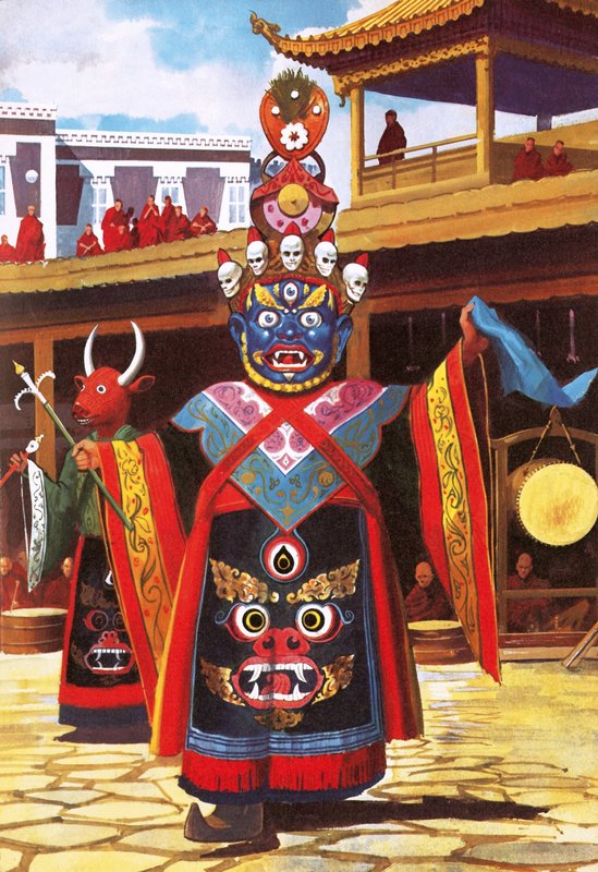 Tibetansk djävulsdans av English School