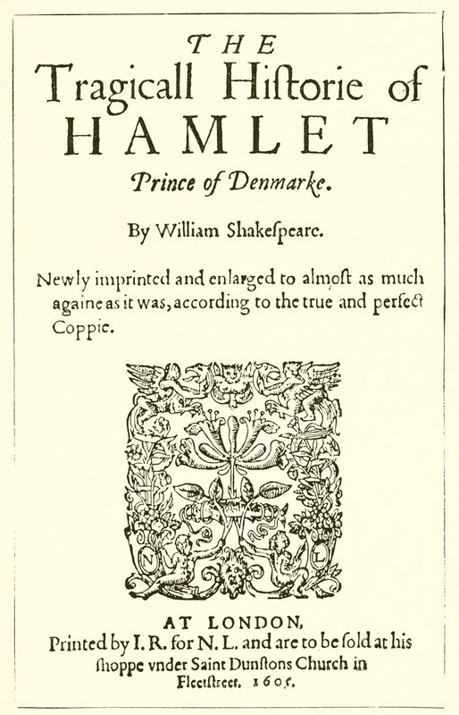 Titelsidan för Shakespeares Hamlet av English School