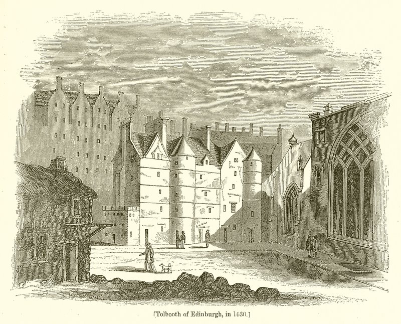 Tolbooth i Edinburgh, 1630 av English School
