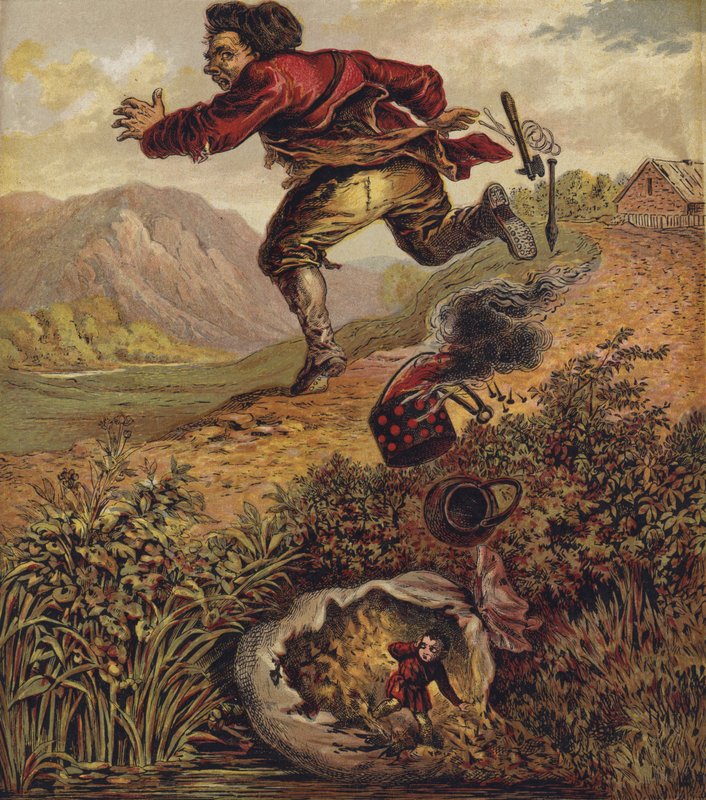 Tom Thumb (färglitografi) av English School