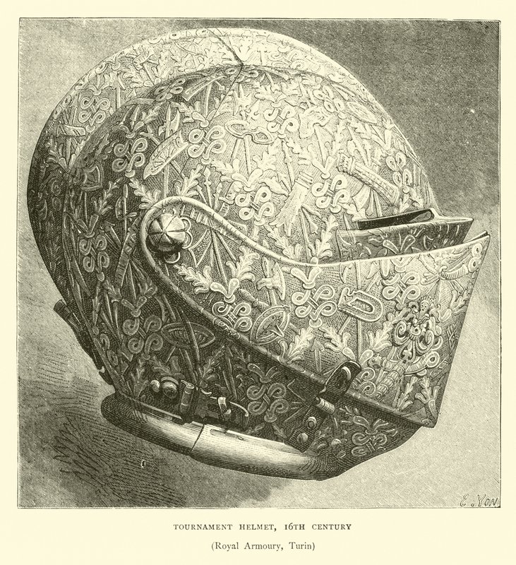 Turneringshjälm, 1500-talet av English School