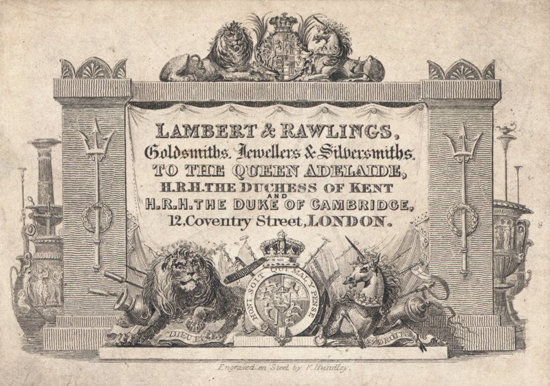 Trade card, Lambert & Rawlings av English School