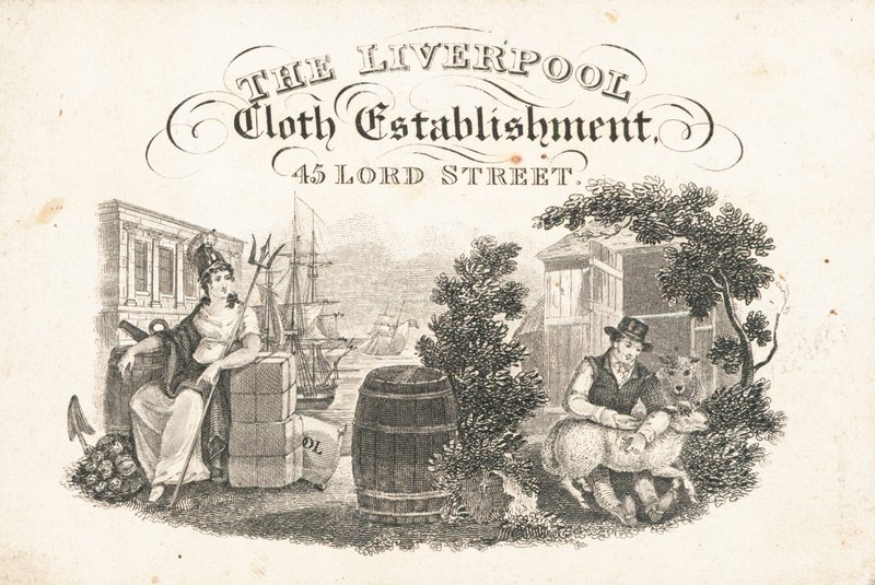Handelskort, The Liverpool Cloth Establishment av English School