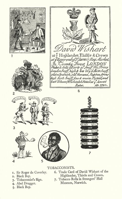 Handelstecken: Tobakshandlare (litho) av English School