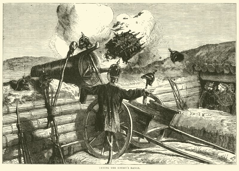 Provar fiendens räckvidd, oktober 1870 av English School