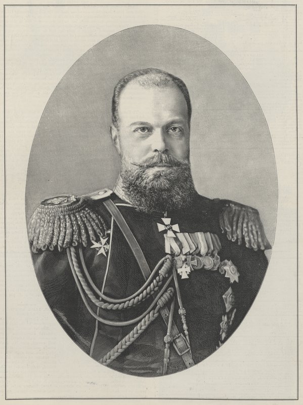 Tsar Alexander III av Ryssland. av English School