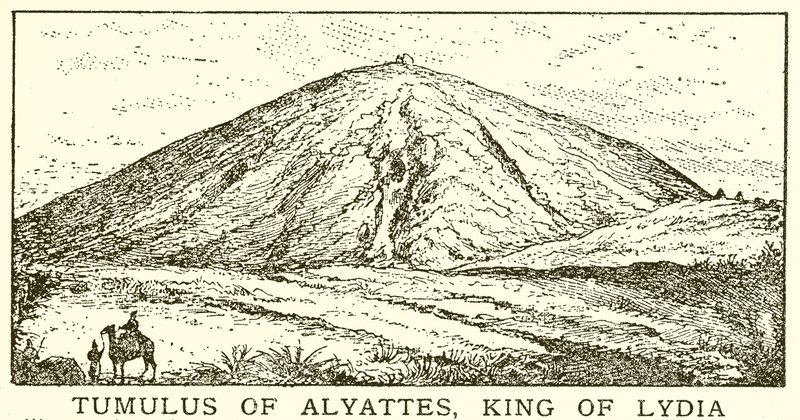 Tumulus av Alyattes, kung av Lydia av English School