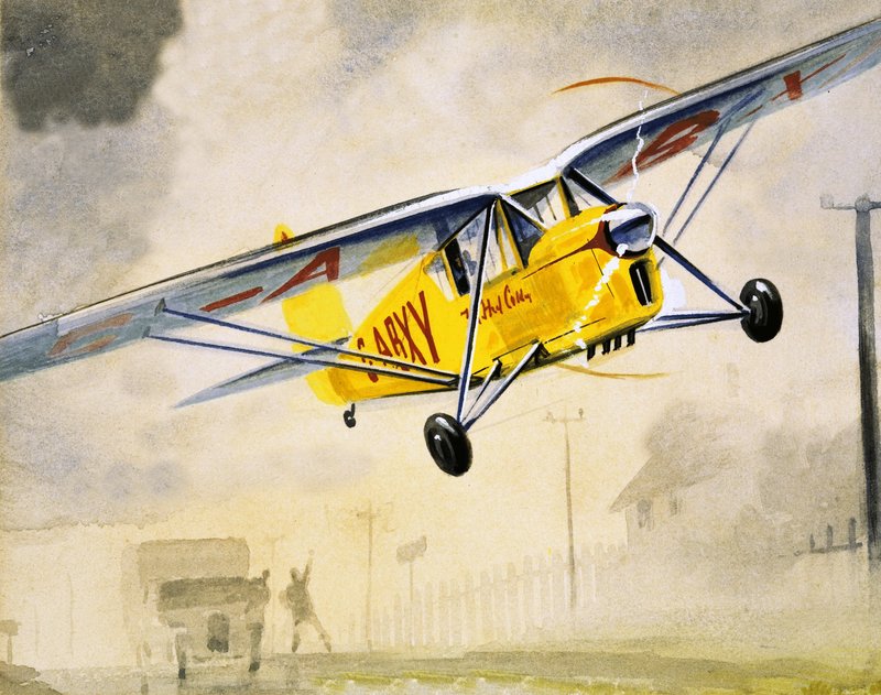 Oidentifierat lågtflygande flygplan av English School