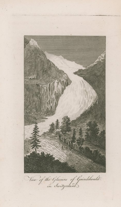 Utsikt över glaciärerna i Grindelwald av English School