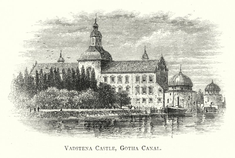 Vadstena slott, Gotha kanal (gravyr) av English School