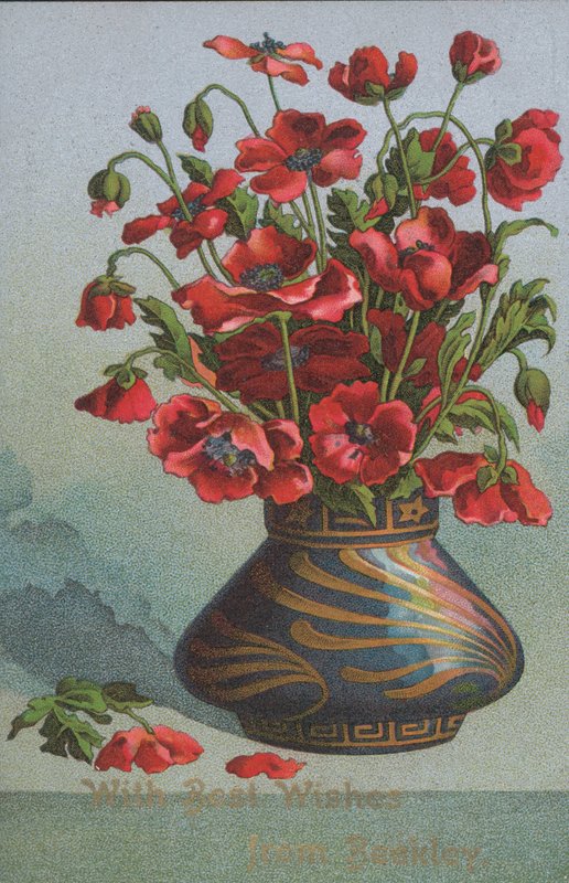 Vas med vallmo (chromolitho) av English School