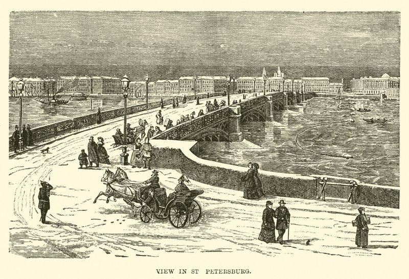 Utsikt i St Petersburg av English School