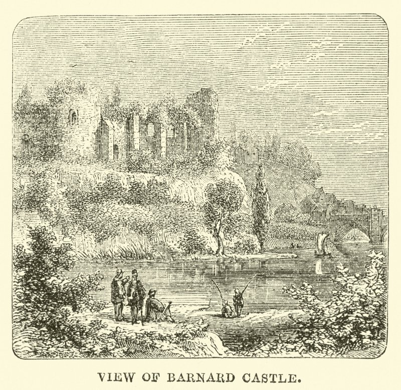 Utsikt över Barnard Castle av English School