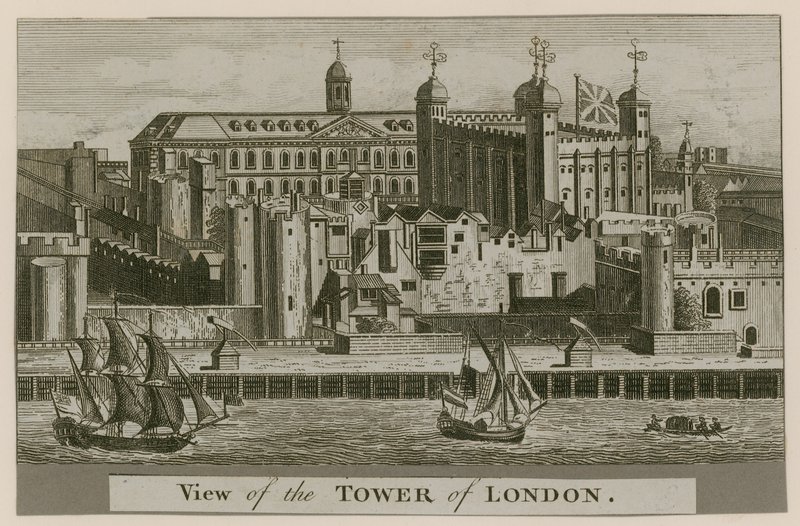 Utsikt över Tower of London av English School