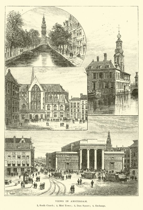 Utsikt i Amsterdam av English School
