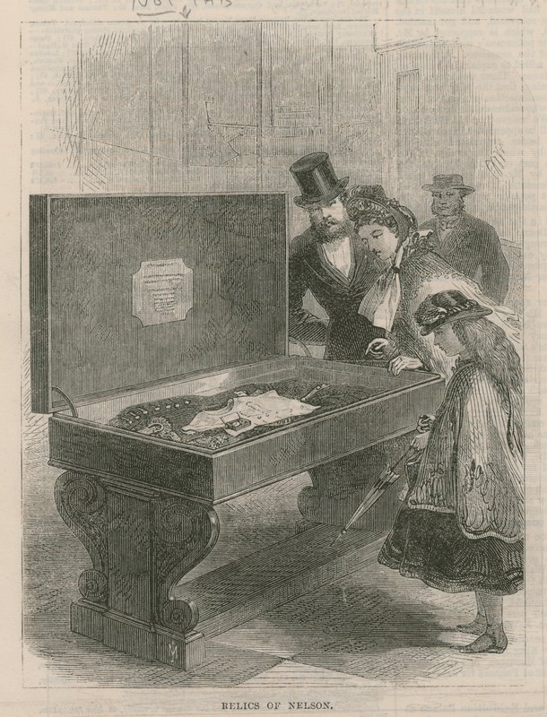 Besök på Greenwich Hospital; Reliker av Nelson av English School