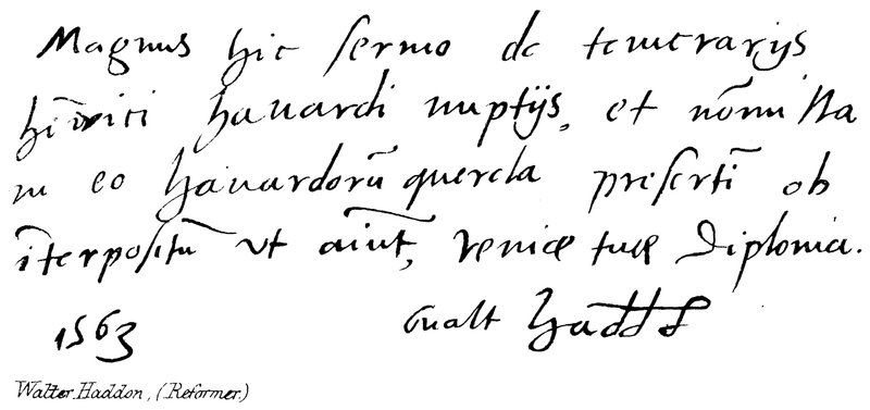 Walter Haddon, (reformator) av English School