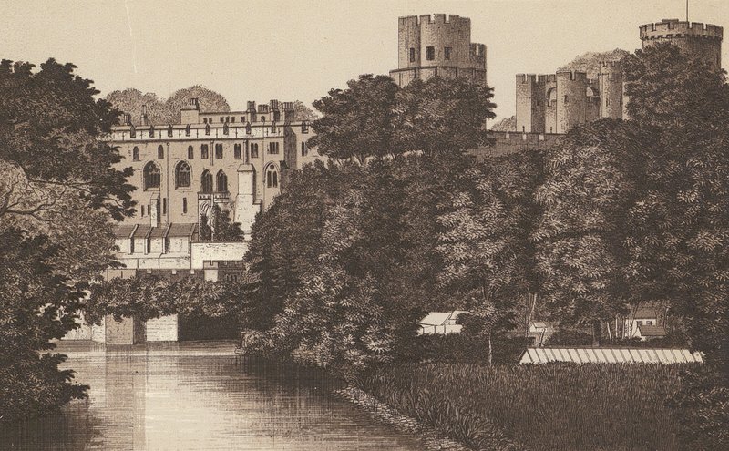 Warwick Castle (litografi) av English School