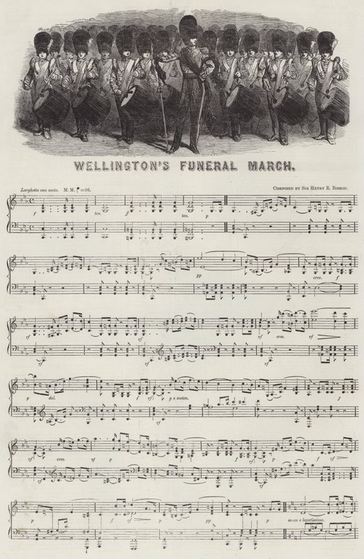 Wellingtons begravningsmarsch (gravyr) av English School