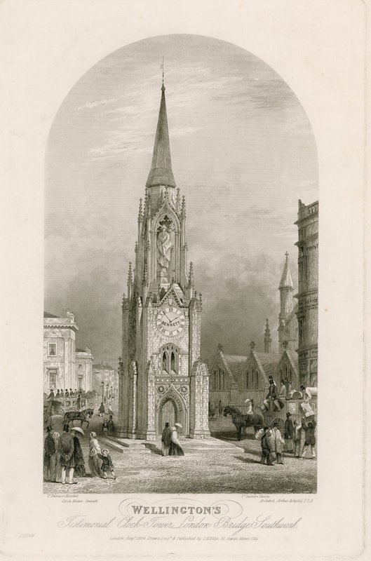 Wellingtons Testimonial Clock Tower, London Bridge, Southwark av English School