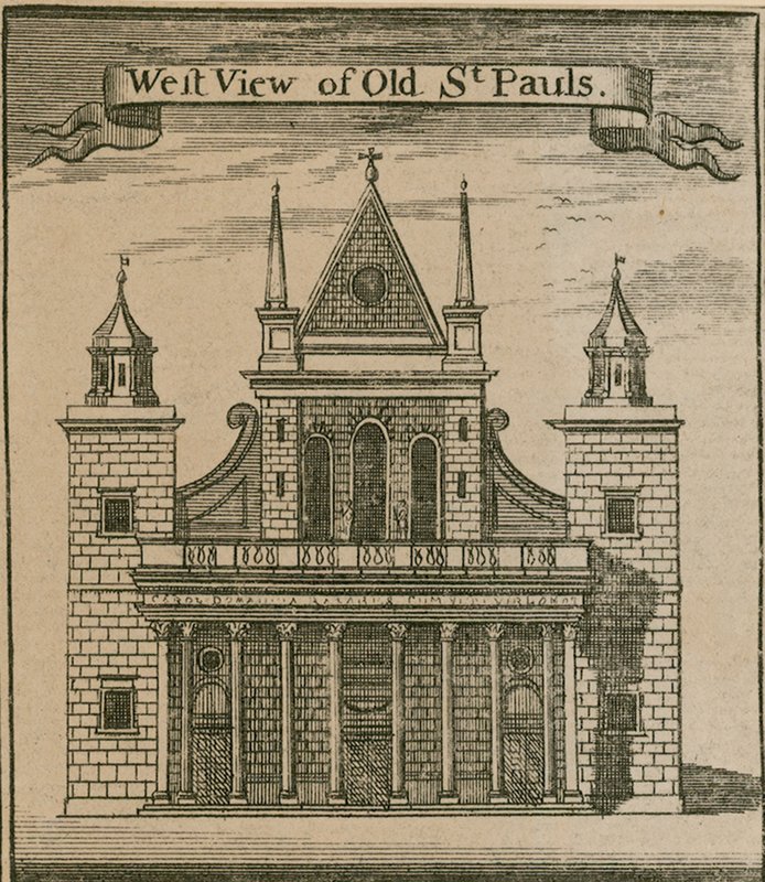Väster utsikt över Old St Paul