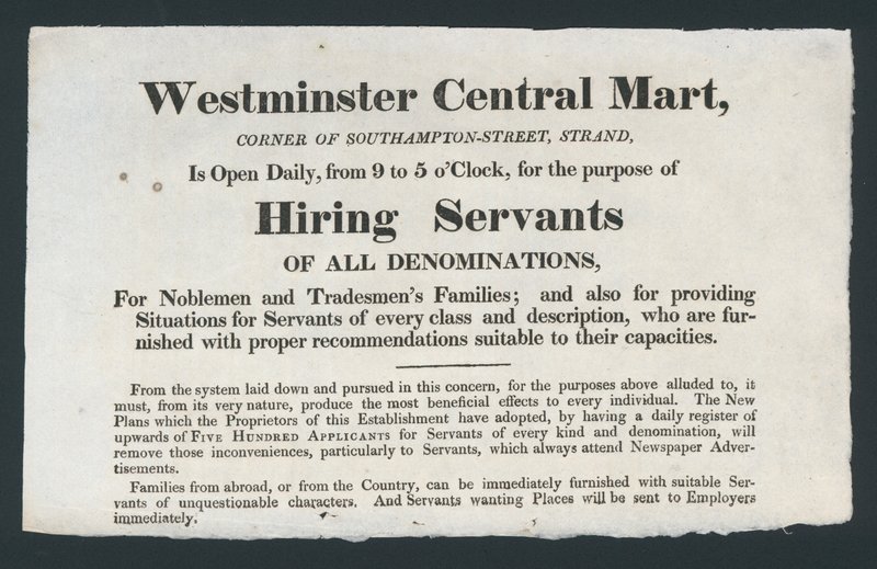 Westminster Central Mart, anställa tjänstemän av English School