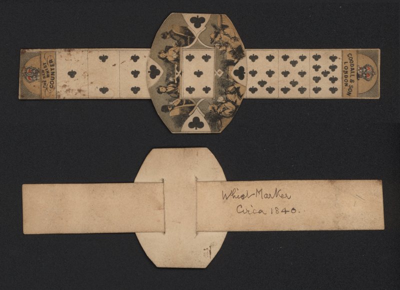 Whistdisk, c1840 (färgad gravyr) av English School