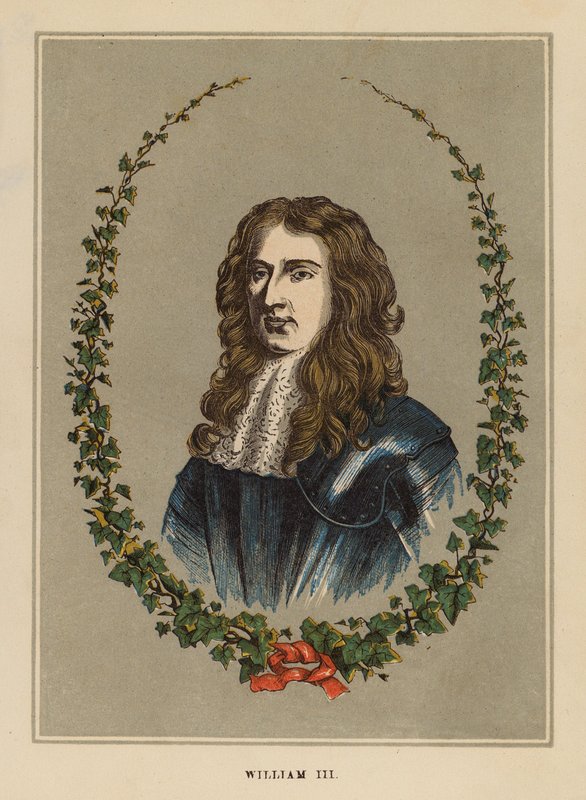 William III (gravyr i färg) av English School
