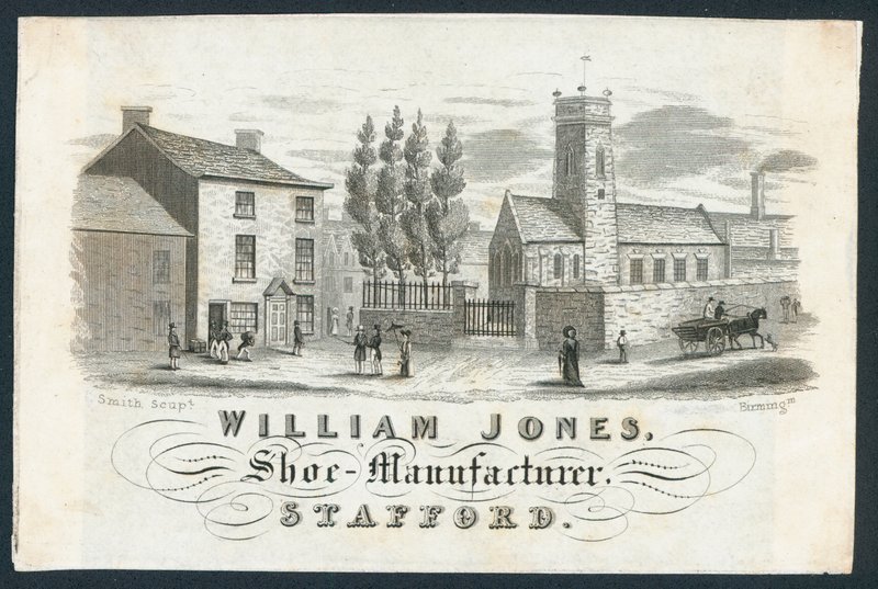 William Jones, skotillverkare, handelskort av English School