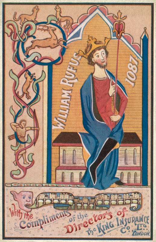 William Rufus (färglitografi) av English School