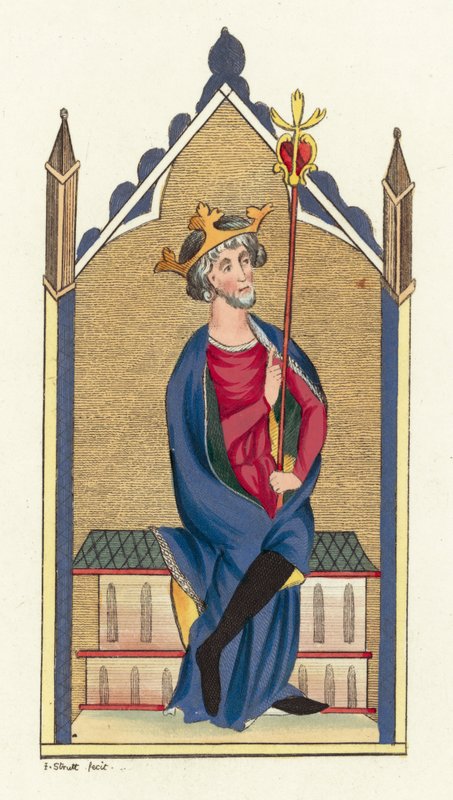 William Rufus (färgad gravyr) av English School