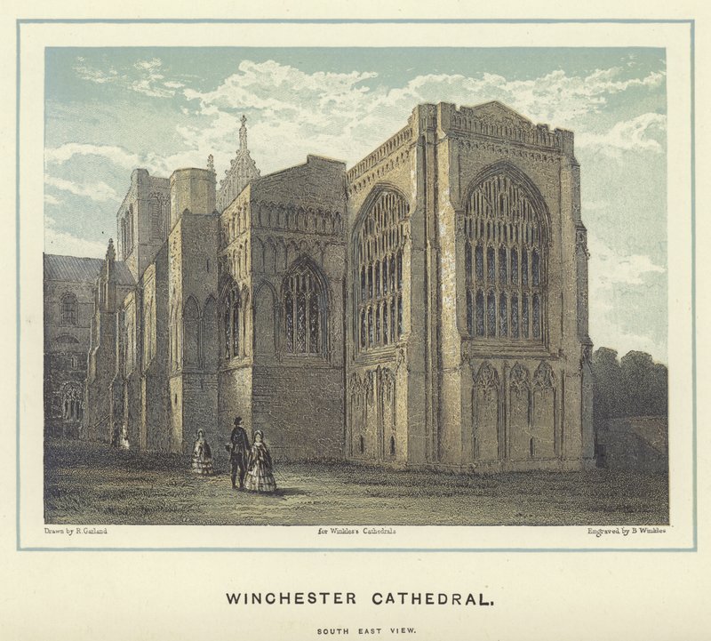 Winchester Cathedral, sydostvy av English School