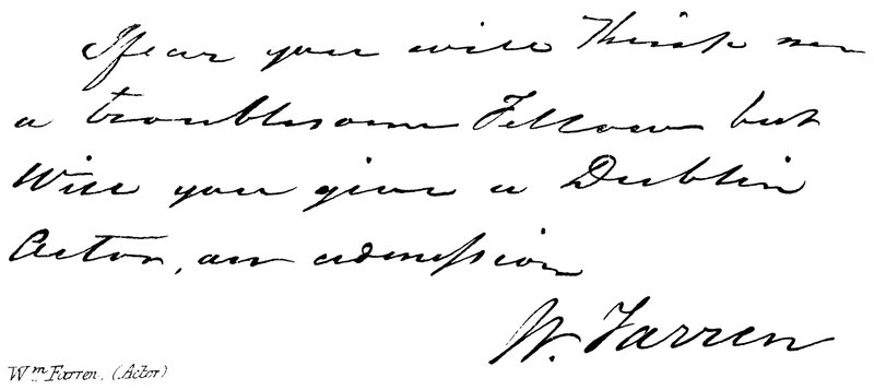 Wm Farren, (skådespelare) av English School
