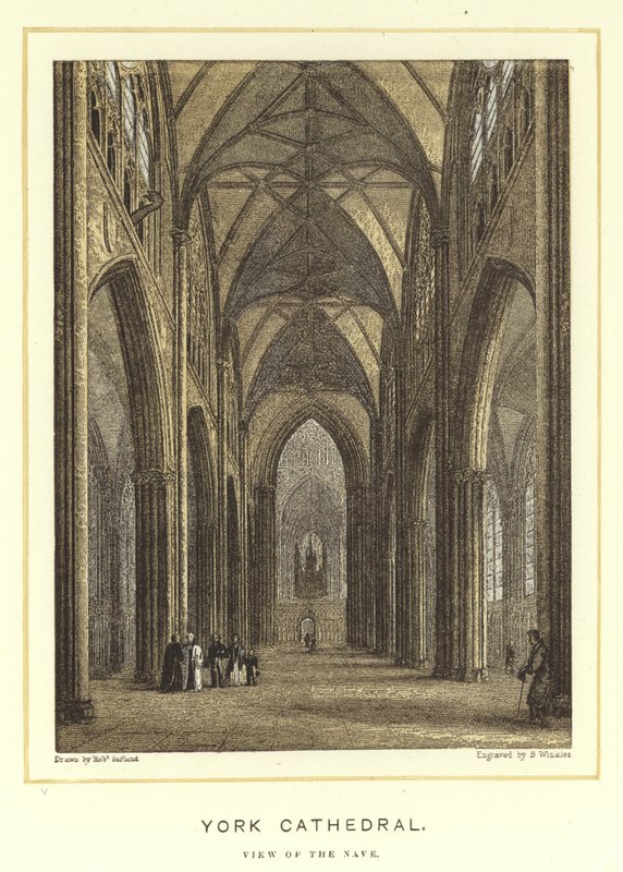 York Cathedral, utsikt över långhuset av English School