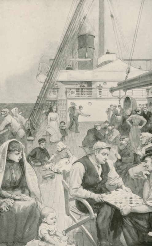 Nöjen ombord på ett emigrantfartyg av Enoch Ward