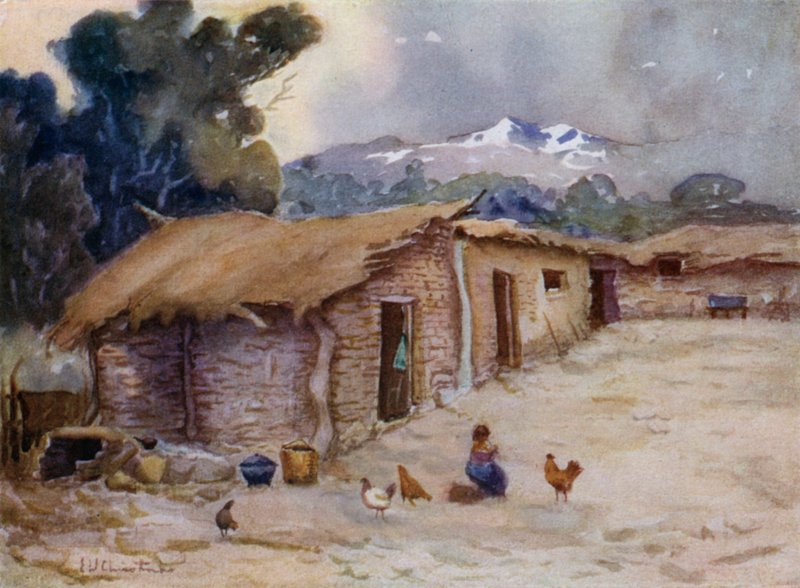 En Paisanos-hydda vid den chilenska gränsen av Ernest William Christmas