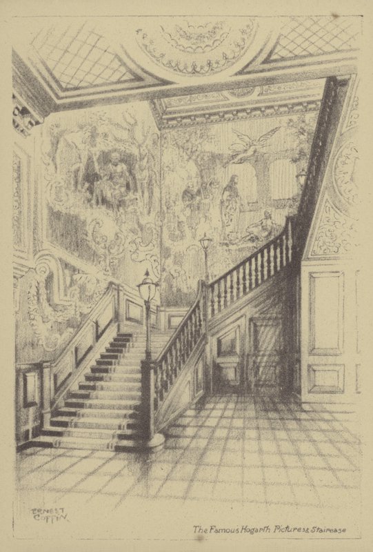 De berömda Hogarth-bilderna och trappan av Ernest Coffin