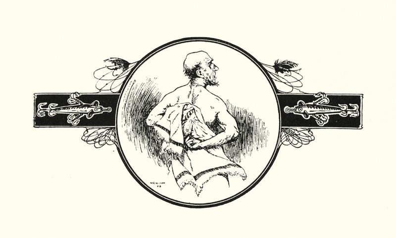 Fiskare som torkar ryggen (litografi) av Ernest Edward Briggs