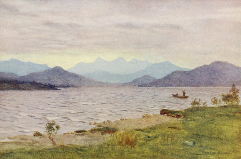 Sjön från Kinloch-Rannoch (färglitografi) av Ernest Edward Briggs