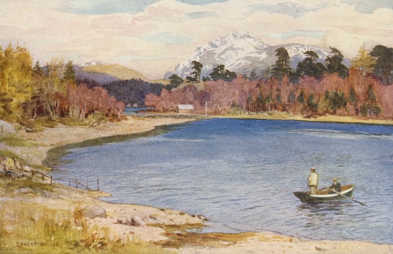 The Narrows vid Innischonan (färglitografi) av Ernest Edward Briggs