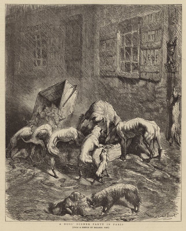 En hunds middagsfest i Paris av Ernest Henry Griset