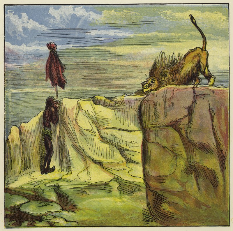 Ashanti lejonjakt av Ernest Henry Griset
