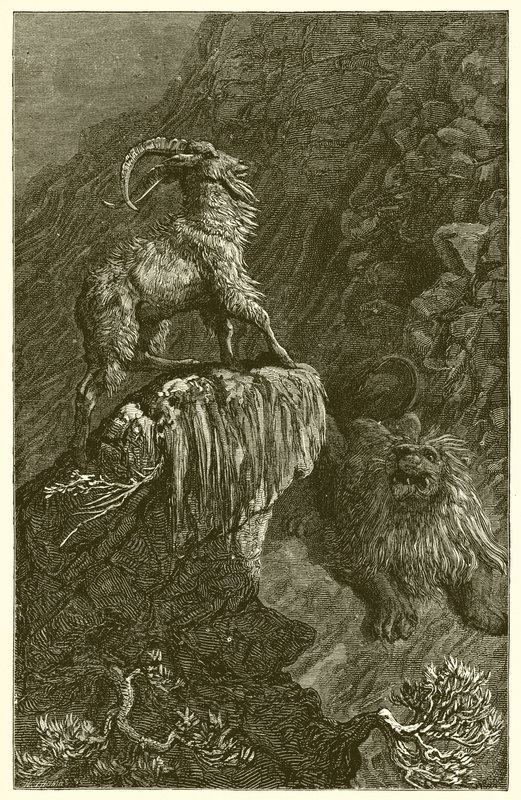 Geten och Lejonet av Ernest Henry Griset
