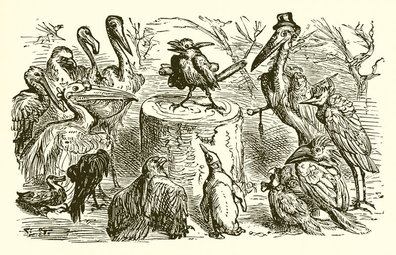Påfågeln och skatan av Ernest Henry Griset