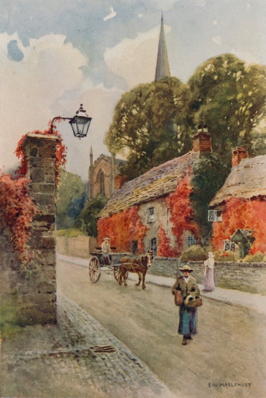Bakewell, South Church Street (färg litho) av Ernest William Haslehust