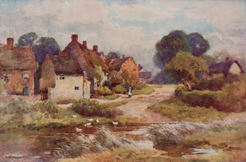 "Beggarly Broom" (färg litho) av Ernest William Haslehust