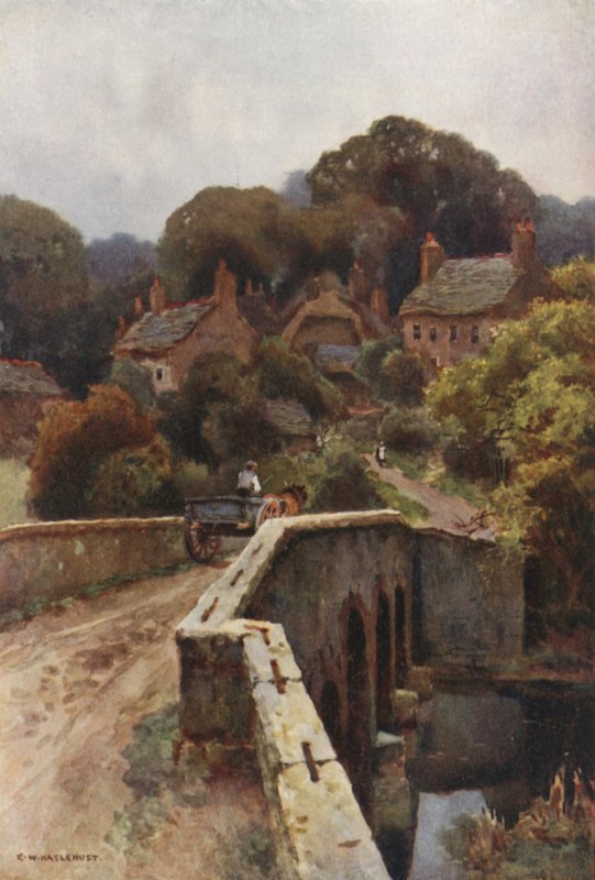 Boldre Bridge (färg litho) av Ernest William Haslehust